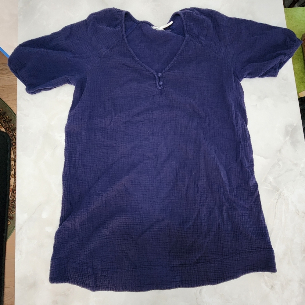 100% Cotton Blue Anthropologie Taylor Dress XL